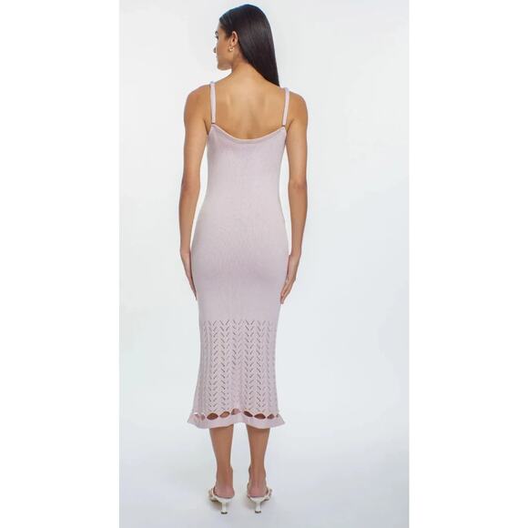 NWT Peixoto Nora Knit Midi Dress Sz XS Blush Petal Adjustable Straps Beachy Boho - Picture 2 of 12